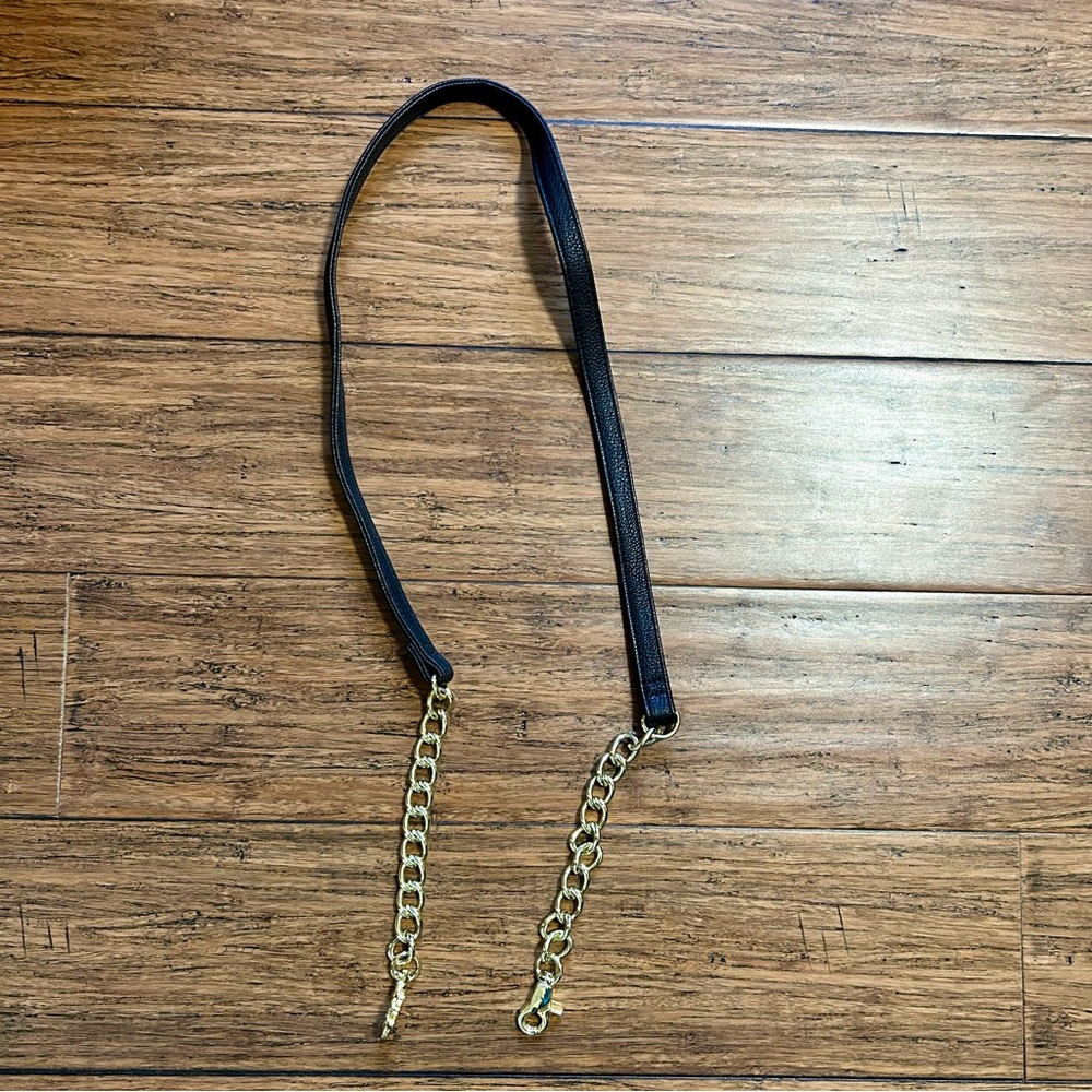 Black and Gold Chain Purse Strap
